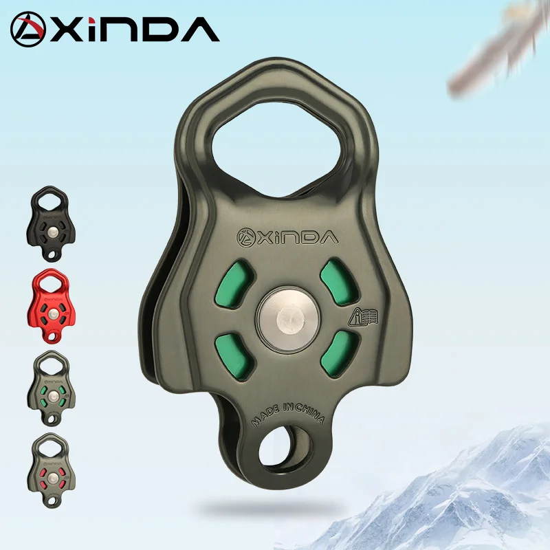 

XINDA Professional Single Pulley Gear in ball bearing Mountaineering Rock Climbing Zipline Traverse-solving Carriage pulley