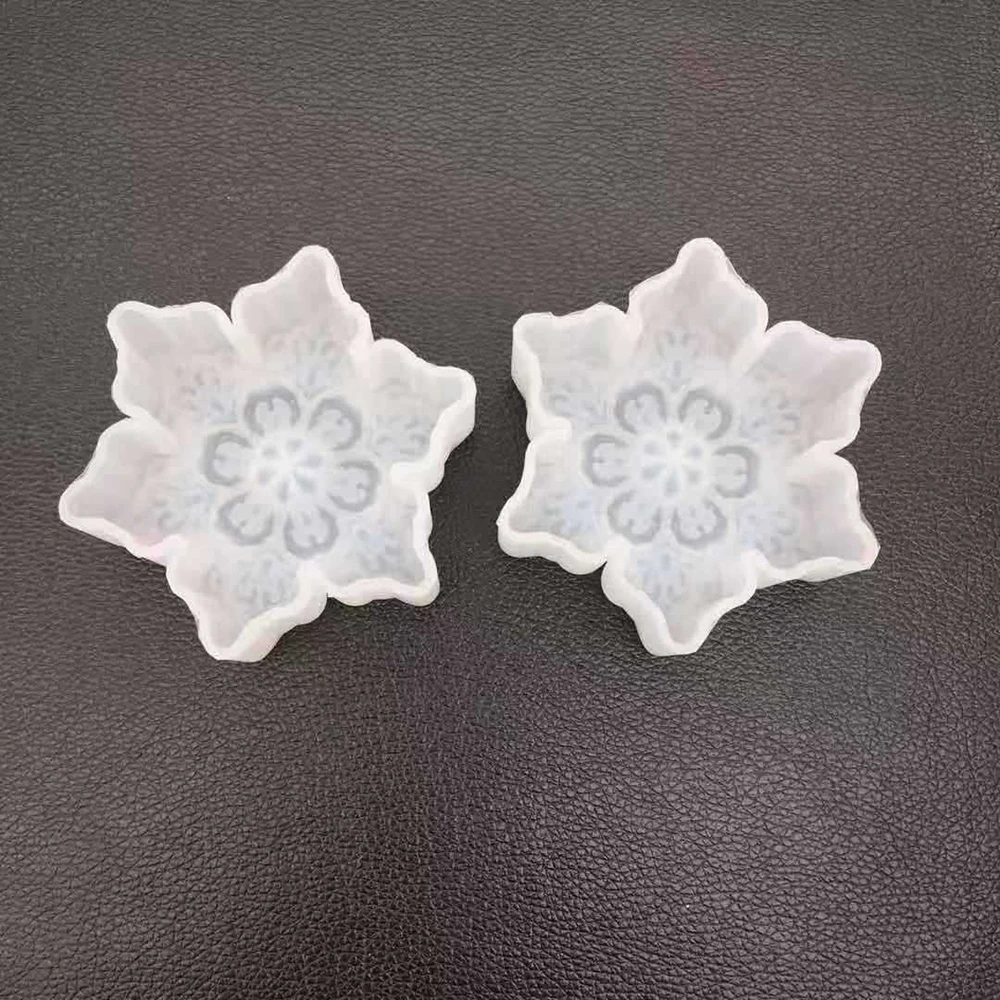 3D Снежинка звезда силиконовая форма Рождественская для шоколадного мыла свеча