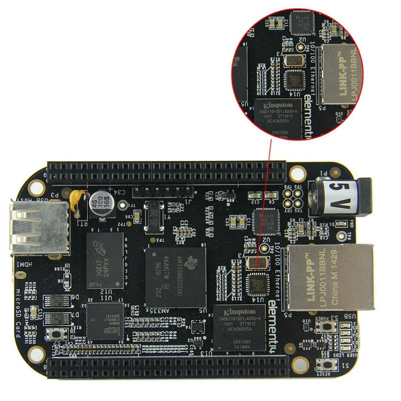 Beaglebone черный Bb-Black Rev C 4 ГБ Emmc Am335X Cortex-A8 одноплатная платформа для разработки |