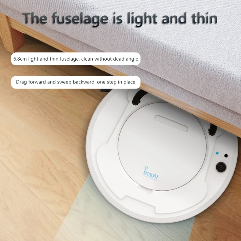 

Robot Vacuum Cleaner Smart Navigation Strong Suction 60mins Runtime Robotic Vacuum Cleane Ideal for Pet Hair Carpets