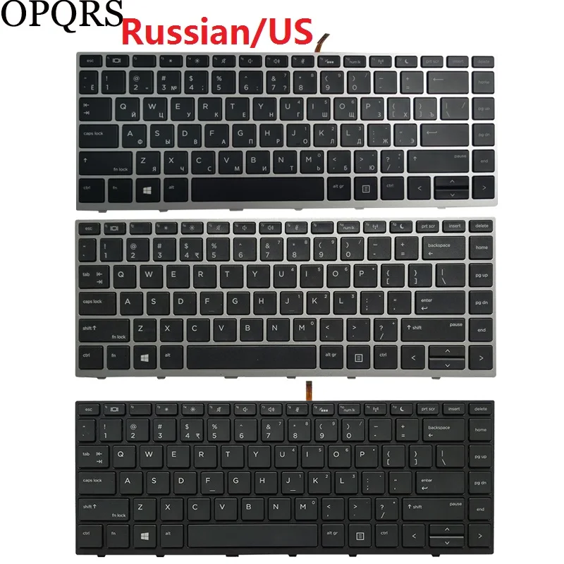 

NEW Russian RU/US laptop Keyboard for HP Probook 640 G4 645 G4 645 G5 430 G5 440 G5 445 G5 L00735-251 L09546-251