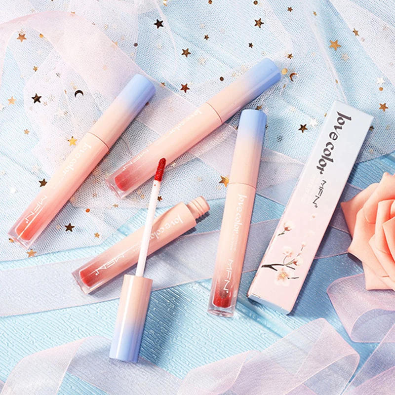 Матовый блеск для губ макияж жидкая губная помада зеркало длительная пикантная