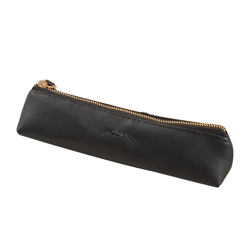 

2022 New Classic PU Leather Pen Pocket Waterproof Portable Pencil Bag Colored Leather Pen Pouch for student Adult Party Supplies
