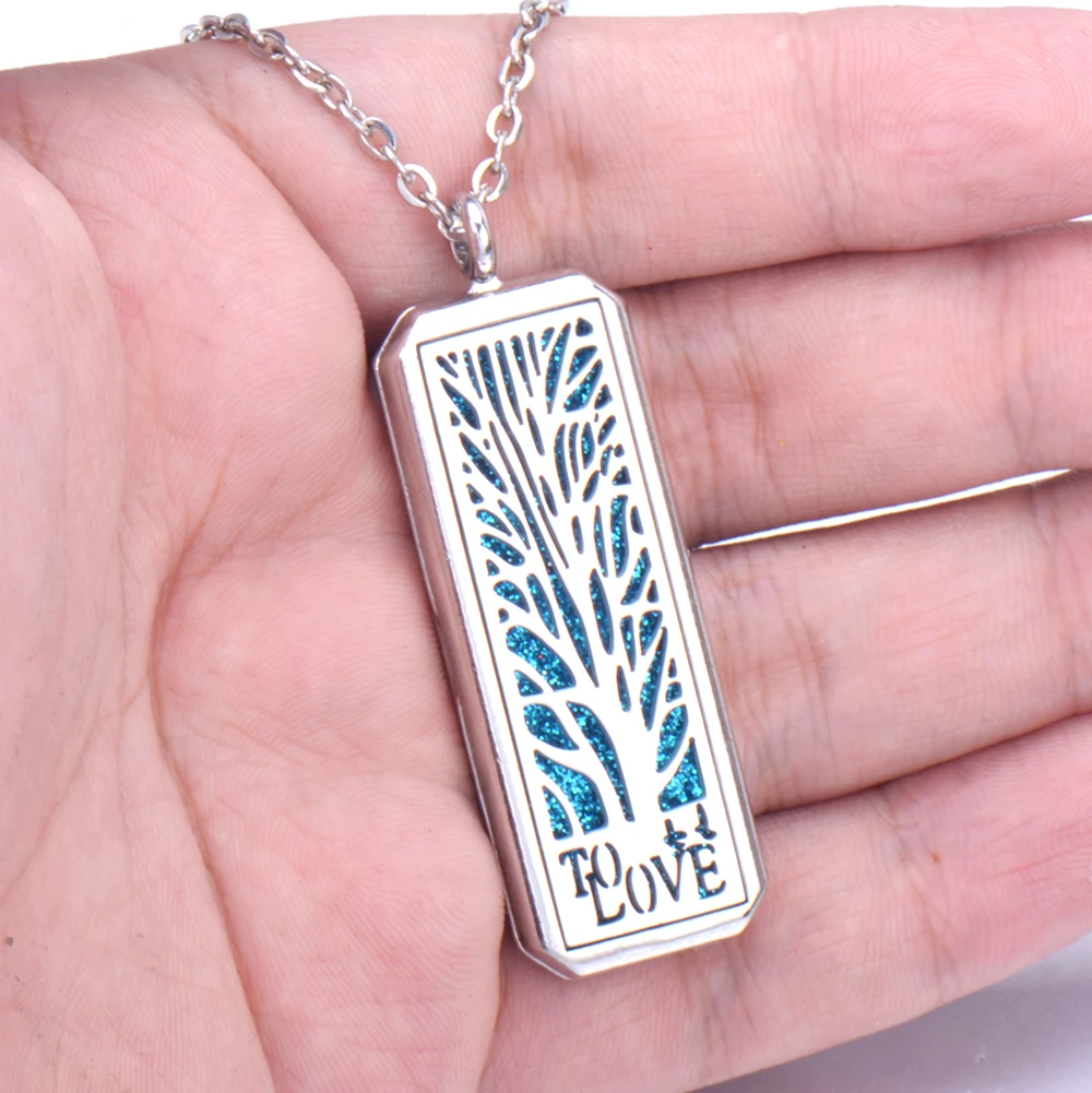 Квадратное женское ожерелье из нержавеющей стали ювелирные изделия духи кулон