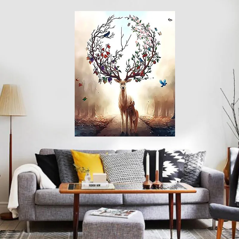 Краска по номерам DIY акриловая краска ing Kit для детей и взрослых 40х45см счастливый