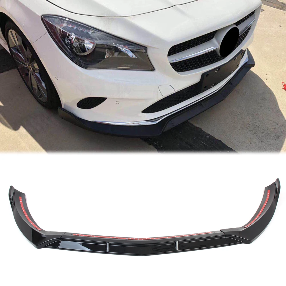 

Накладка на передний бампер автомобиля, для Mercedes-Benz CLA W117, CLA180, CLA200, CLA250, 2018, 2019, глянцевый черный