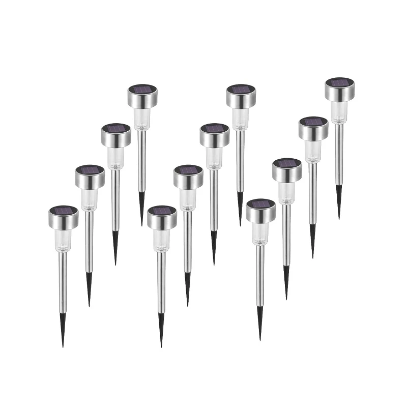 

12PCS Outdoors Led Solar Lights Lawn Underground Lamps Street Lighting Luminaria For Garden Decoration Solar Powered Path Lights
