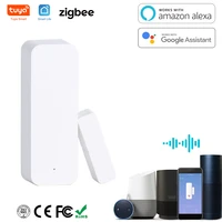 tuya zigbee door sensor for smart home automation remote control work with alexa google home zigbee gateway requeired