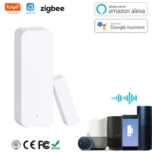 Tuya Zigbee Door Sensor for Smart Home Automation Remote Control Work with Alexa Google Home Zigbee Gateway Requeired