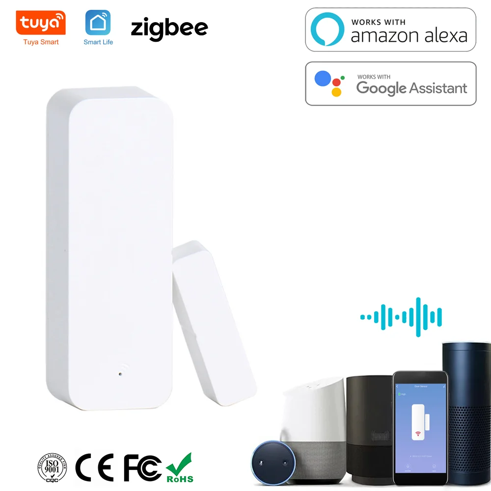 Дверной датчик Tuya Zigbee для автоматизации умного дома дистанционное управление