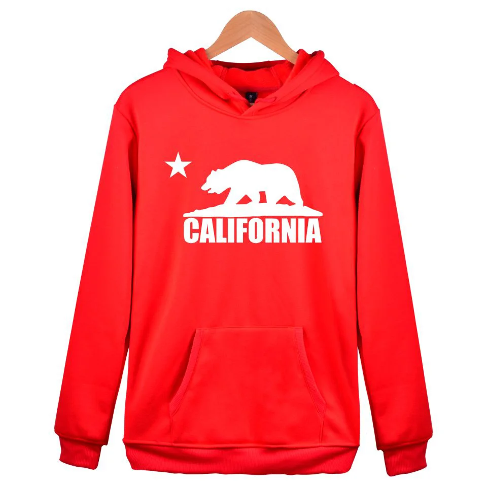 Толстовки с капюшоном в стиле Калифорнии Мужская толстовка зимняя модная