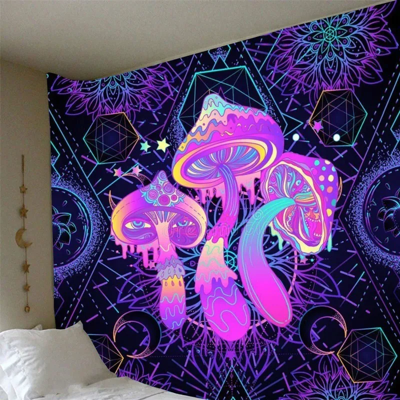 

Illusory Art Tapestry India Tapestry Household Bedside Decoration Cloth Hanging Tapiz Room Decoration Wall Decor Hippie Tapestry