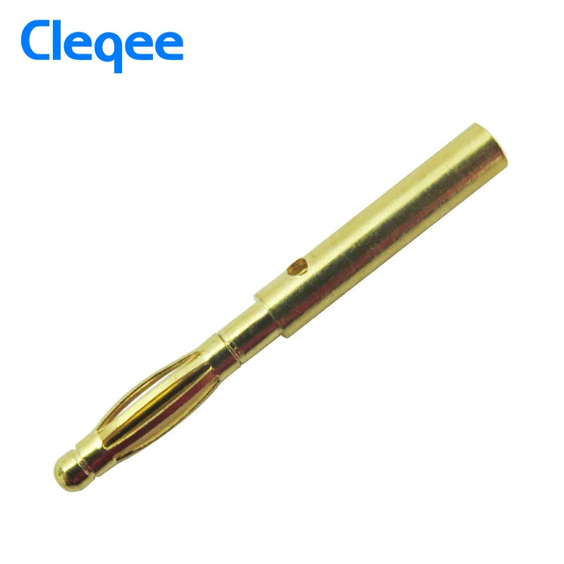 Cleqee P3012 10 шт 2 мм разъем типа банан позолоченный медный Штабелируемый для