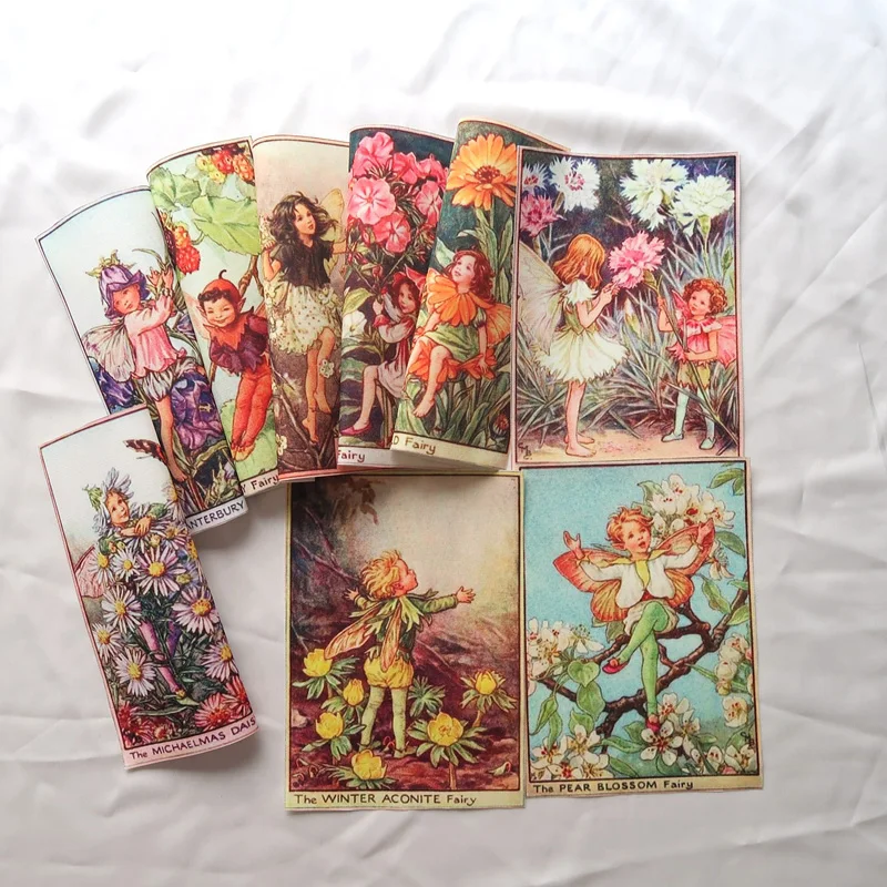 10 шт. 15X20cm цветок Фея Девушки Печатных серии Хлопок Холст Ткань для шитья