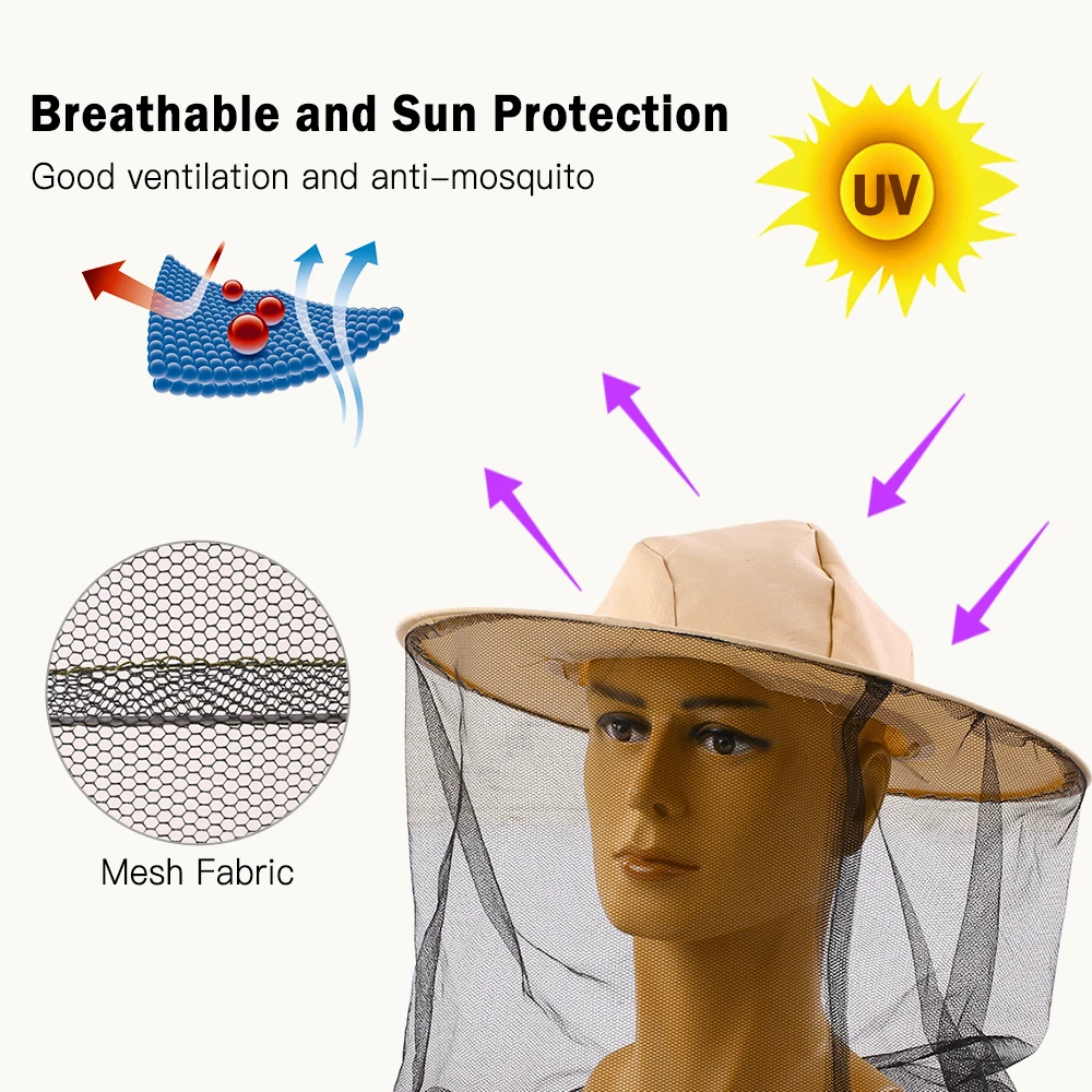 Уличная рыболовная шляпа с защитой от комаров и сеткой защитная сетка для лица