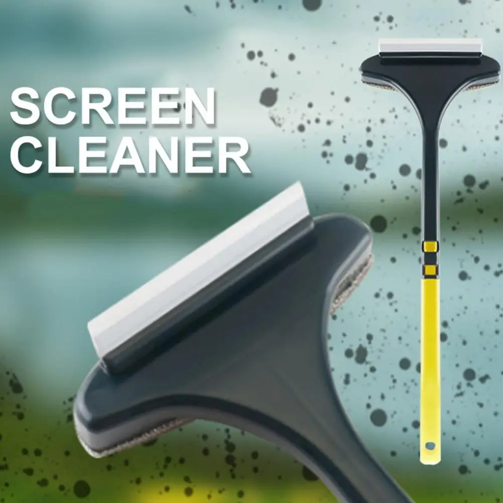 

Screen Brush Easy to Wash Double-sided Lightweight Multifunctional Removable Window Glass Cleaning Brush Home Flannel Cleaner
