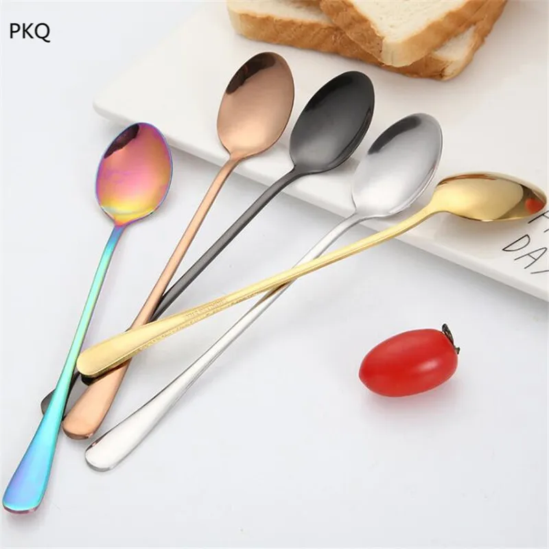 Кофейная ложка с длинной ручкой кофейная из нержавеющей стали для перемешивания