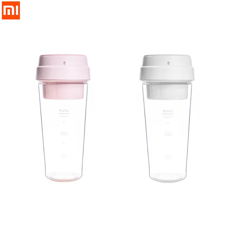 Pink and gray XIAOMI MIJIA 17PIN звезда фрукты чашка 400 мл переносной блендер соковыжималка миксер, Кухонный комбайн Магнитная Зарядка 30 секунд быстрого - Цвет: Pink and gray