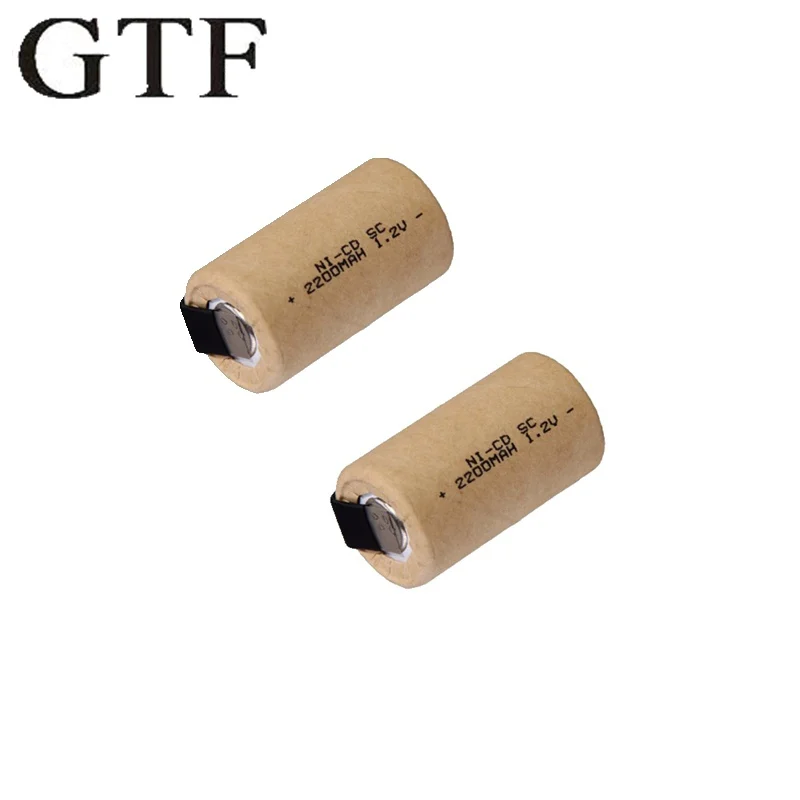 

Rechargeable batteries gtf sc, 2200mah, 1.2v, for electric screwdrivers, actual capability