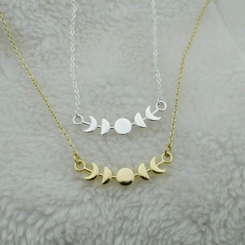 Женское ожерелье с кулоном в виде Луны и Затмения