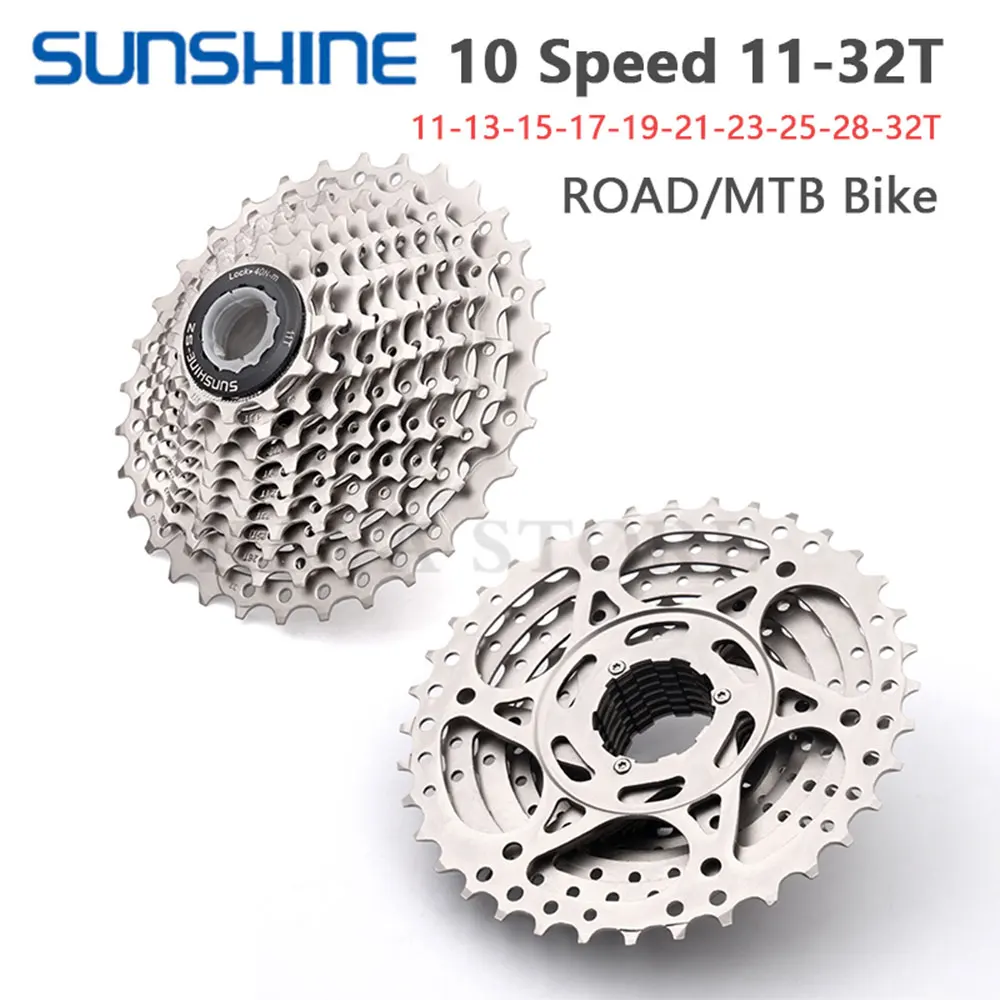 Кассета свободного колеса 10 В SUNSHINE 10S 11 25/28/32/36/40/42/46/50T маховик для дорожного