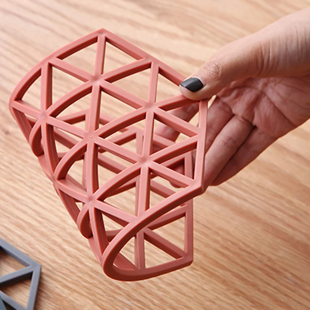 1 шт. шикарные силиконовые подставки шестиугольные коврики термоизолированная