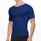 Мужская похудения Body Shaper животик Корректирующее белье Мужской сжигание жира жилет моделирующее белье корсет утягивающий корсет Топ Облегающая рубашка с поясом