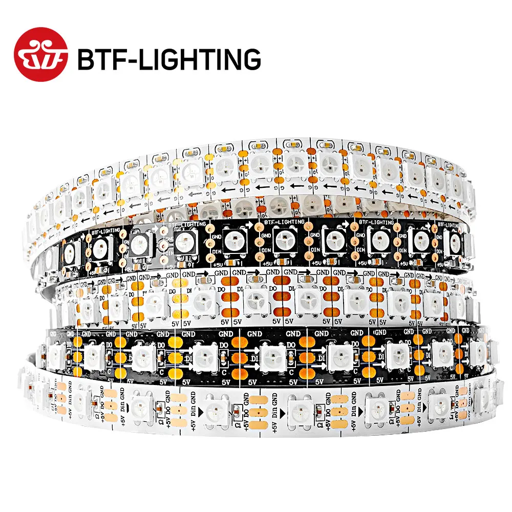 Светодиодная RGB лента WS2812B 1 м 2 4 5 30/60/74/96/100/144 пикселей/светодиодов/м