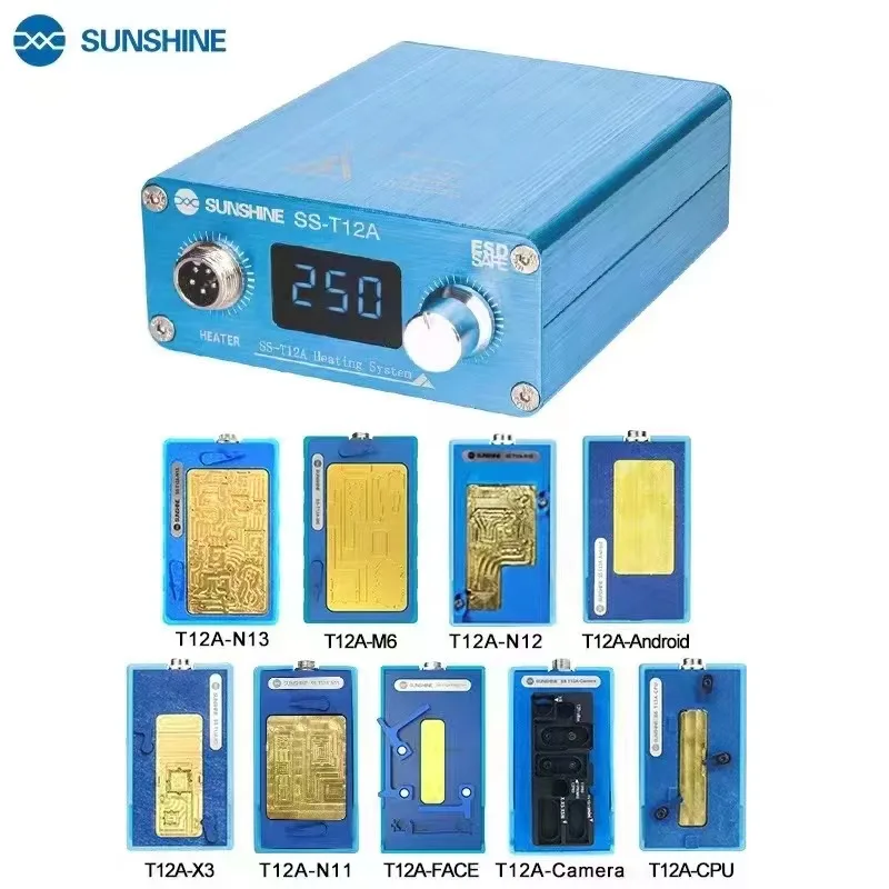 Buy T12A N13 4 في 1 محطة لحام عدة اللوحة أداة إصلاح آيفون 12 13 13P 13pro وحدة المعالجة المركزية Nand التدفئة التفكيك منصة