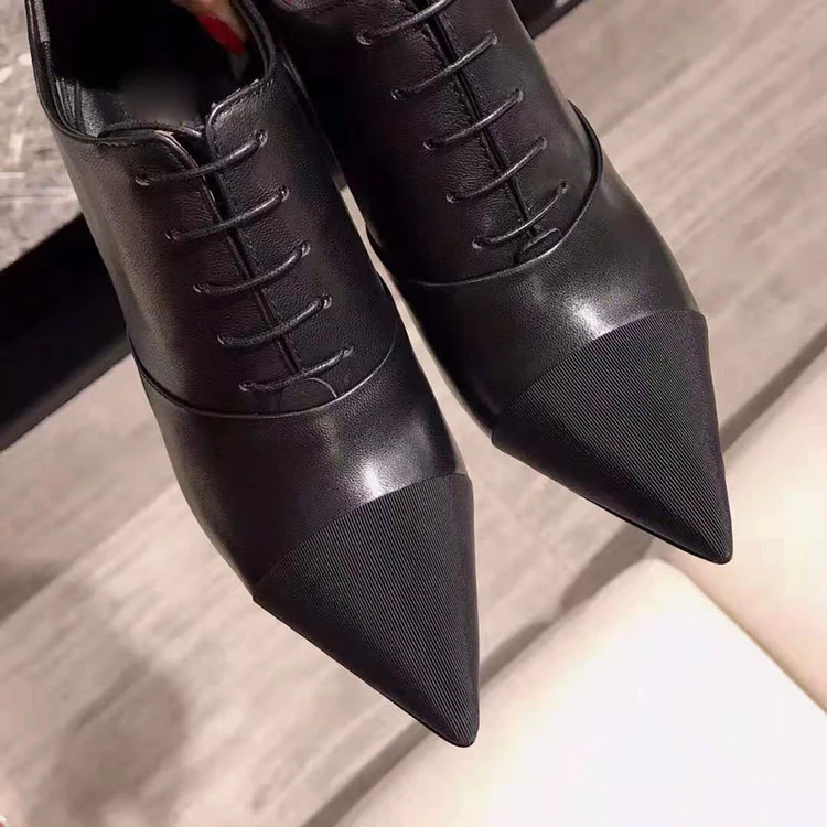 Женские классические полусапожки на высоком каблуке с острым носком|Женские