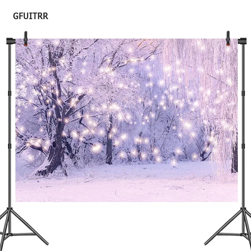 GFUITRR зимние фон для фотосъемки с изображением светильник дерево Новый год