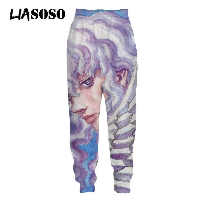 

LIASOSO 3D Print Women Man Anime Berserk Fashion Casual Sweatpants Baggy Sweat Pants Streetwear Hip Pop Harajuku Joggers Pants