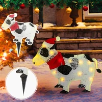 christmas yard signs stakes decorations acrylic outside christmas ornaments for yard waterproof reindeer cow boots dog ani