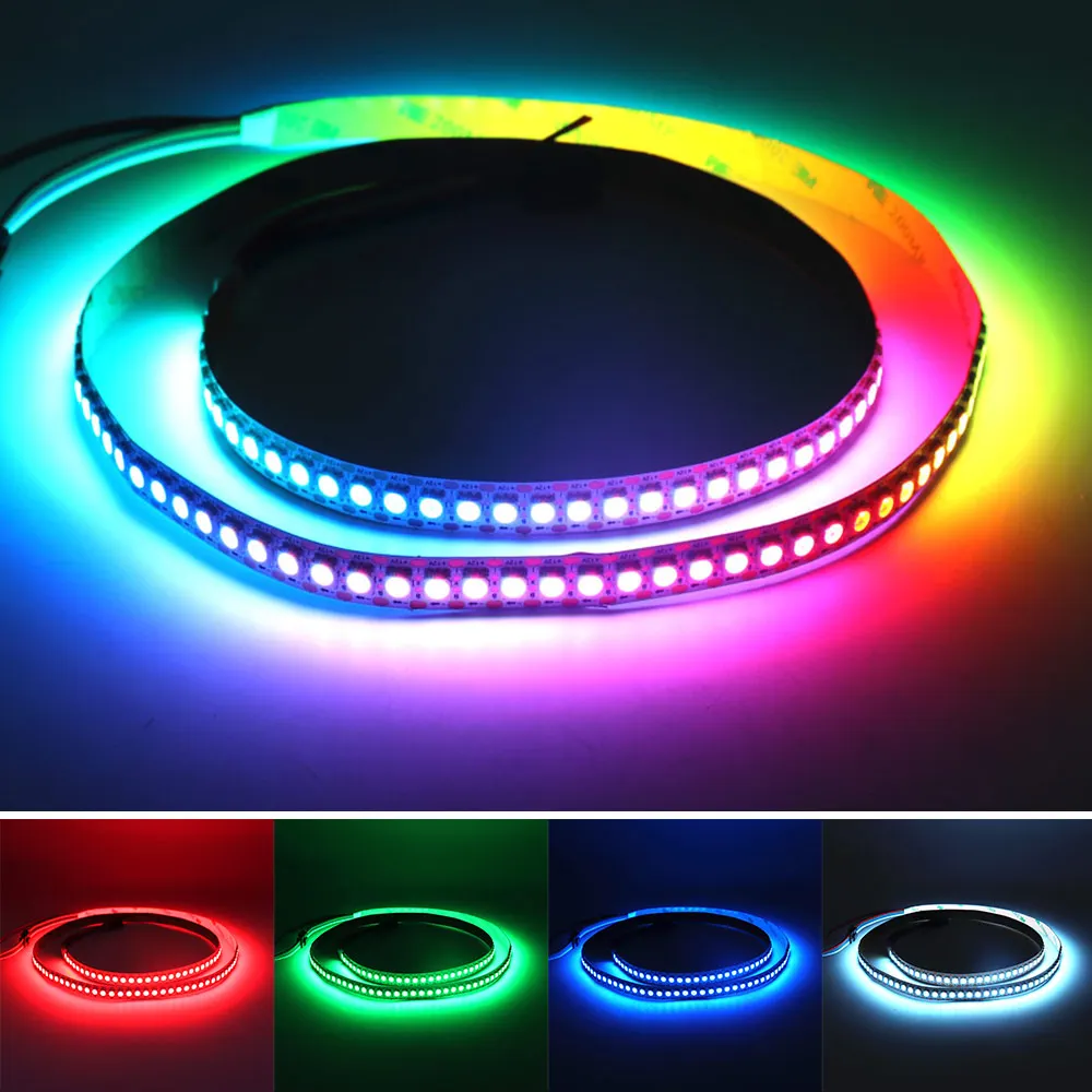 

5V 144 LEDs Pixel LED Strip WS2812B IC Mobile Phone WIFI APP Control Magic RGB SMD 5050 LED Tape for Decoration IP20 IP65 IP67