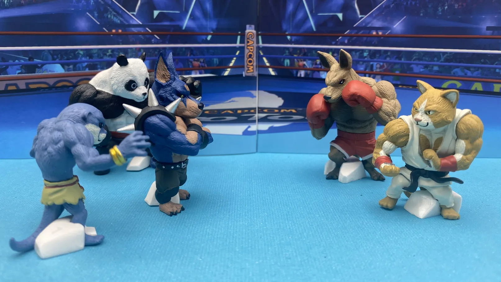 Bandai  hot sale GASHAPON GACHA King Of Animals Combat Fight  Boxing Kongfu Panda Dog kangaroo Figure Toys images - 6