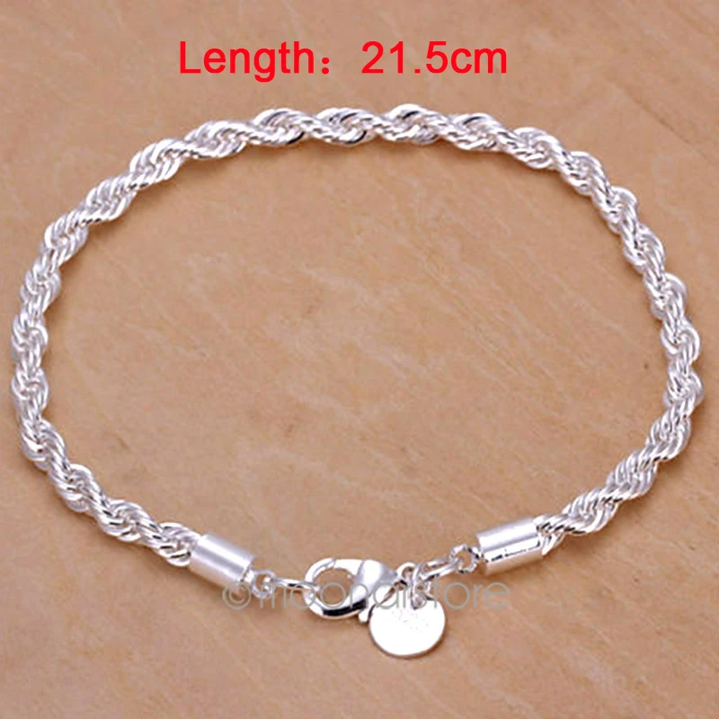 Позолоченные ювелирные изделия для женщин и мужчин 4 мм цепочка Шарм витая