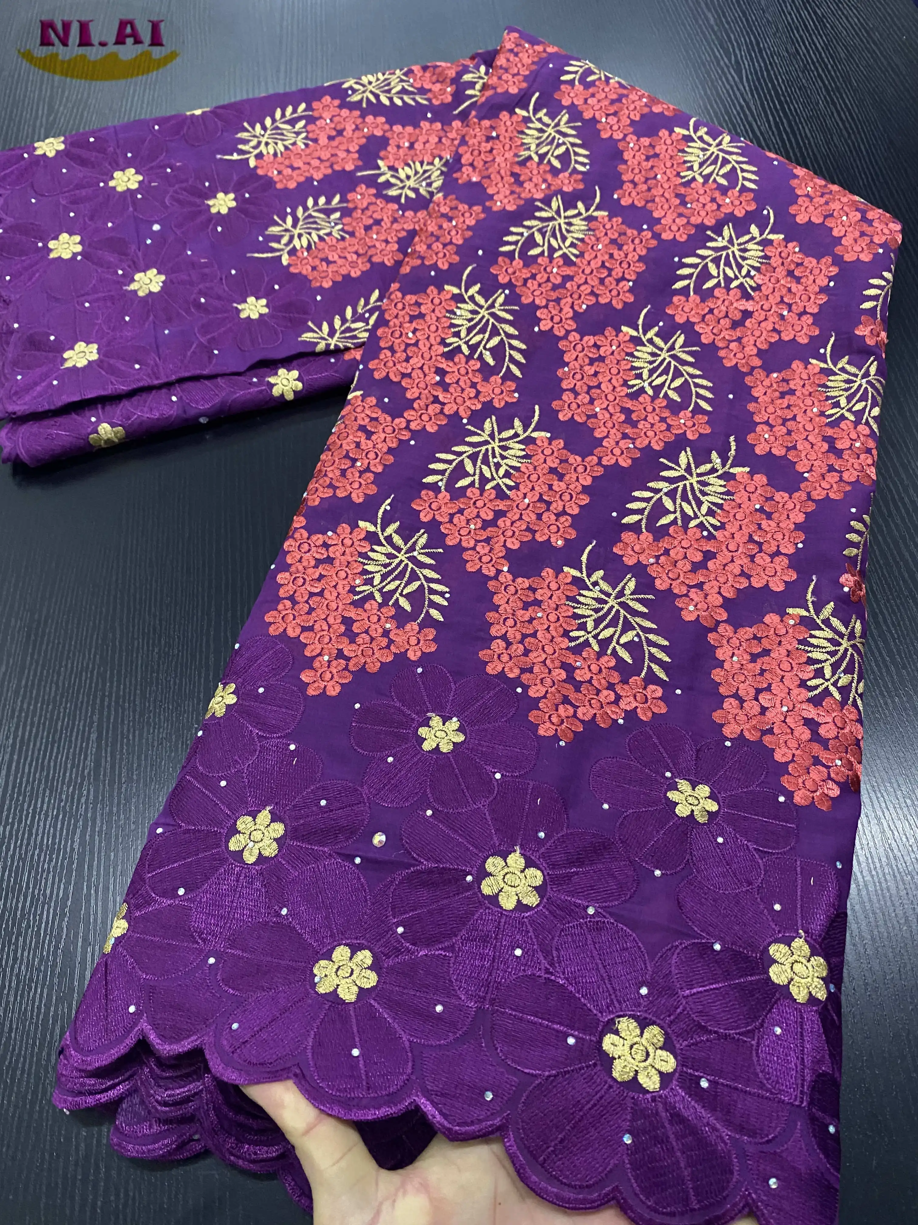 NIAI нигерийская кружевная ткань 2020 высокое качество хлопок африканская сухая для