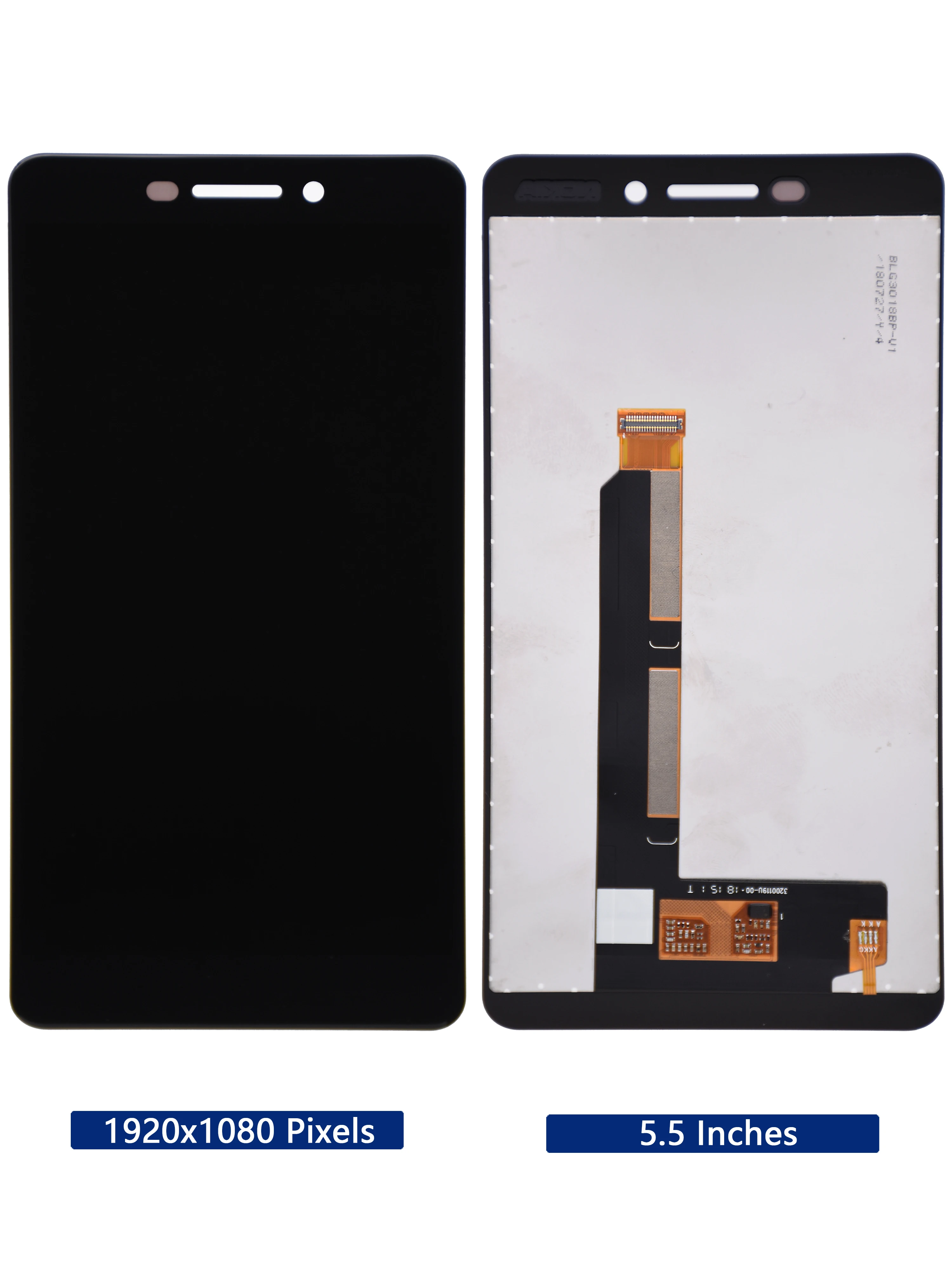 5,5 "para Nokia 6,1 pantalla LCD de montaje de digitalizador con pantalla t&aacute;ctil de reemplazo para Nokia 6,1 TA-1043 TA-1045 TA-1050 TA-1054 TA-1068-1