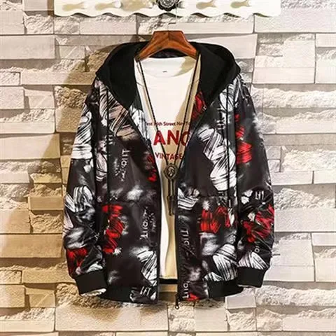 Мужская винтажная куртка с цветочным принтом размеры до 5XL | одежда