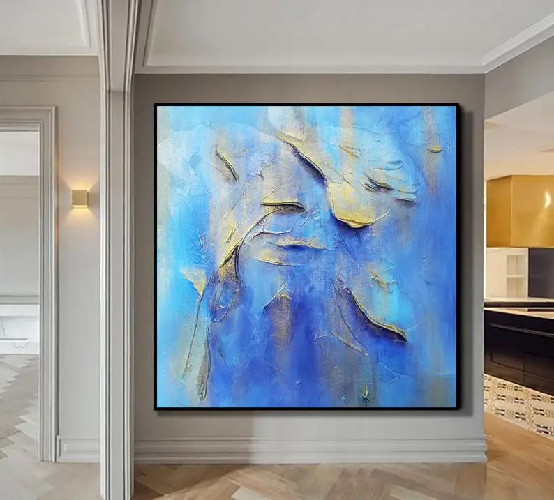 

Acrylic Painting for Home Decor Modern Original Abstract Art Bathroom Wall Art Canvas Kitchen Wall Painting Large Oil Paintings