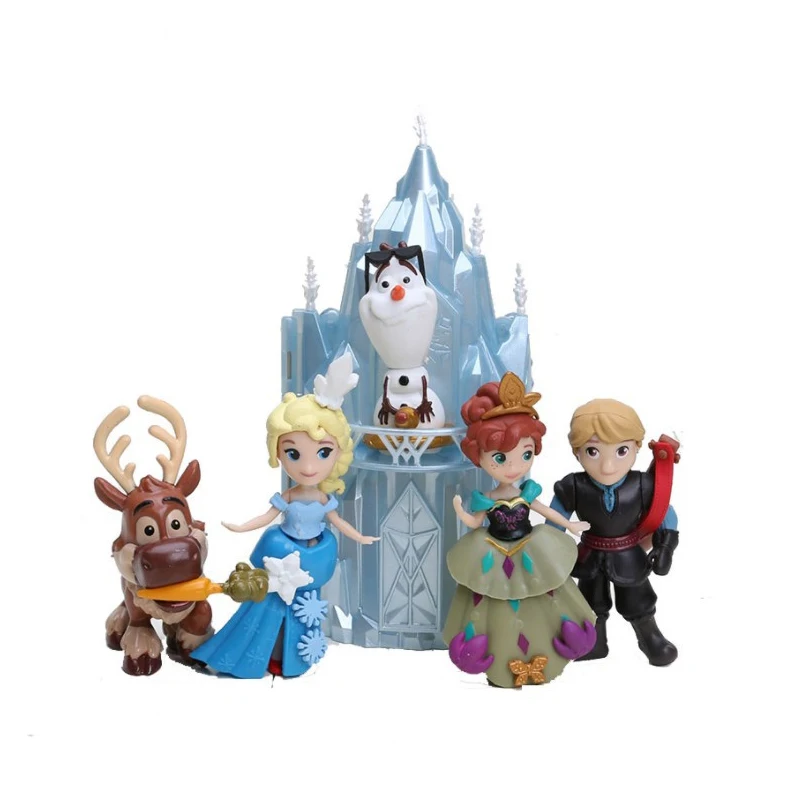 Диснеевские персонажи "Frozen 2" модельная фигурка принцессы Эльзы Анны Ольфы Кристофера из пластмассовой коллекции для декорирования, детская игрушка для девочек, подарок на день рождения.
