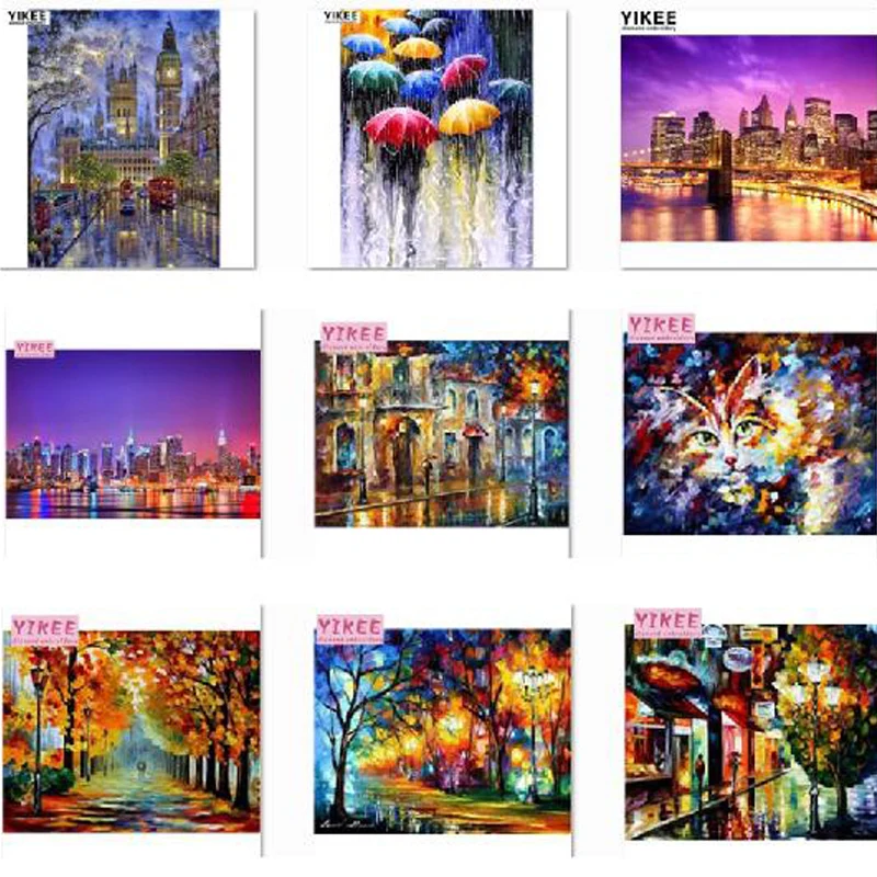 Алмазная живопись полная вышивка пейзаж сделай сам 5d уличный вид алмазная