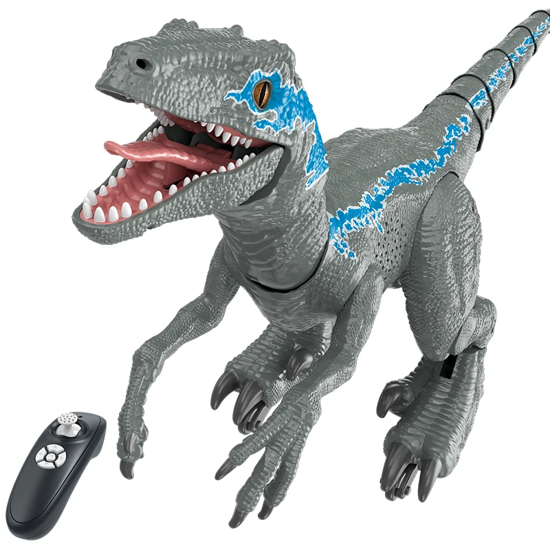 

RC Dinosaur 2.4G Intelligent Raptor Spray rc Animal Remote Control Jurassic Velociraptor Dinobot Walking Music Animals Toys