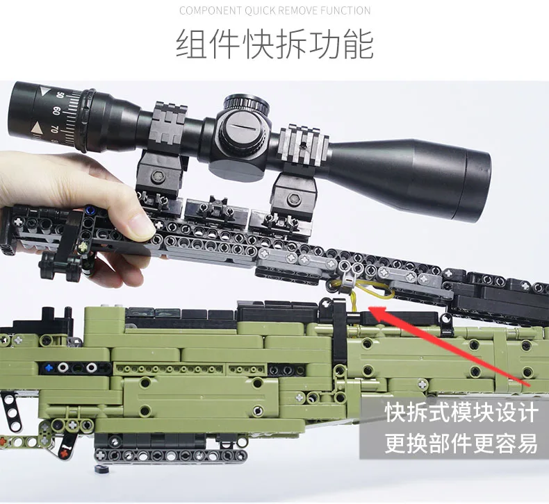 XingBao детские строительные блоки AMW снайперская игрушка семейный набор строительные блоки сборка игрушка Рождественский подарок для мальчи... от AliExpress RU&CIS NEW