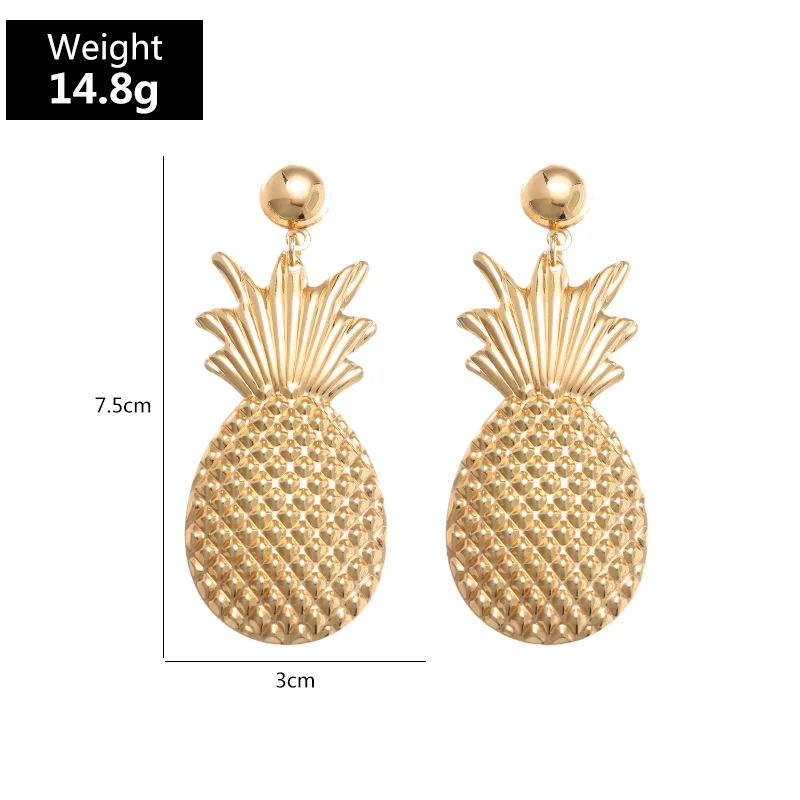 

New Women's Earrings Gold Alloy Punk Star Pineapple Earrings For Women Bohemian Fashion Jewelry Geometric Gold Earings