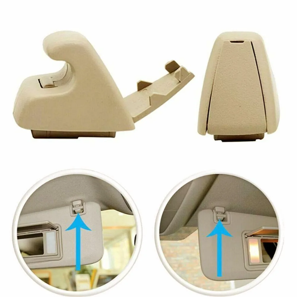 

2*Car Beige SUN VISOR SUPPORT CLIP RETAINER HOOK Hanger Holders For GMC 95994975 Sonic Verano Cruze Limited Spark EV