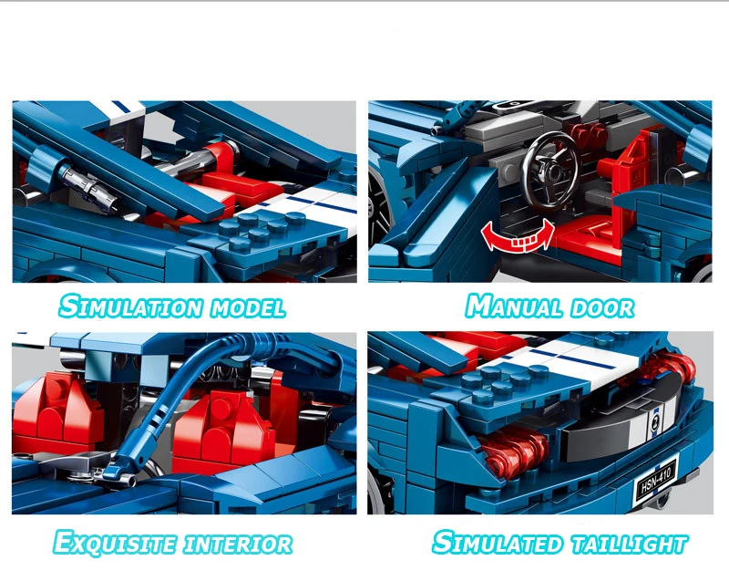 Блоки SEMBO супер гоночный автомобиль строительные блоки знаменитая модель