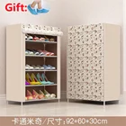 Пылезащитный портативный стальной Штабелируемый многоярусный шкаф для хранения из нетканого материала Органайзер полка для обуви хранение обуви