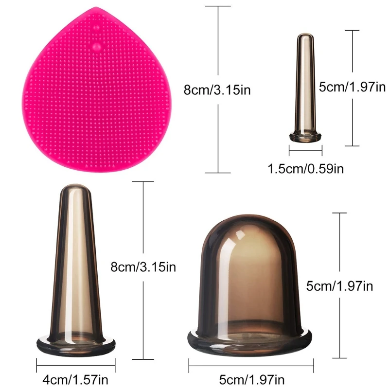 

Face and Body Cupping Therapy Set Cups for Cupping and Anti-Cellulite Cups Release Fascia Natural Pain Relief