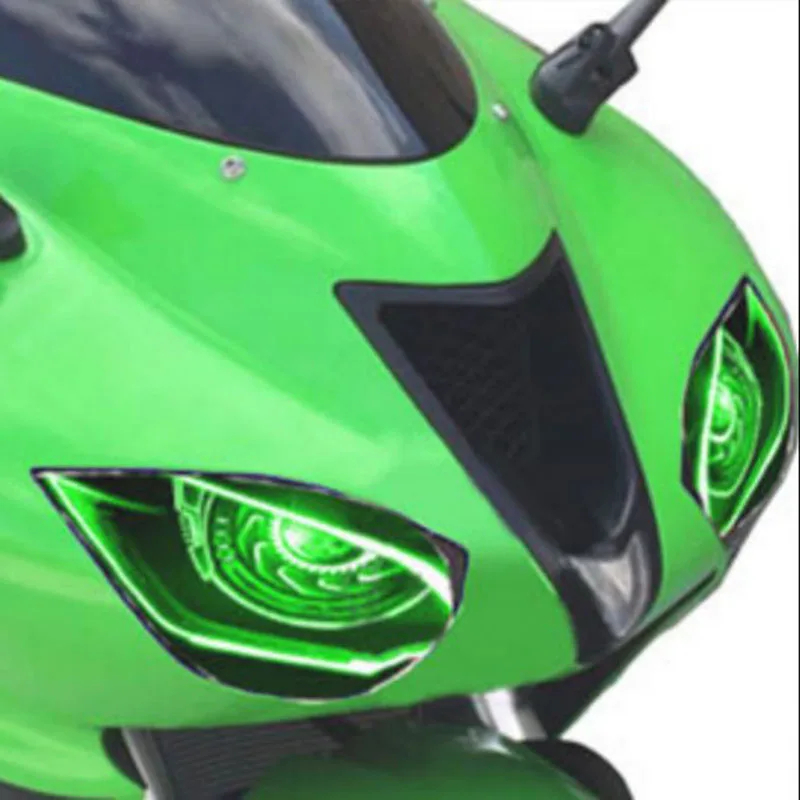 

For Kawasaki ZX6R 2007 2008 NINJA ZX 6R Motorcycle 3D Front Fairing Headlight Guard Sticker Head Light Protection